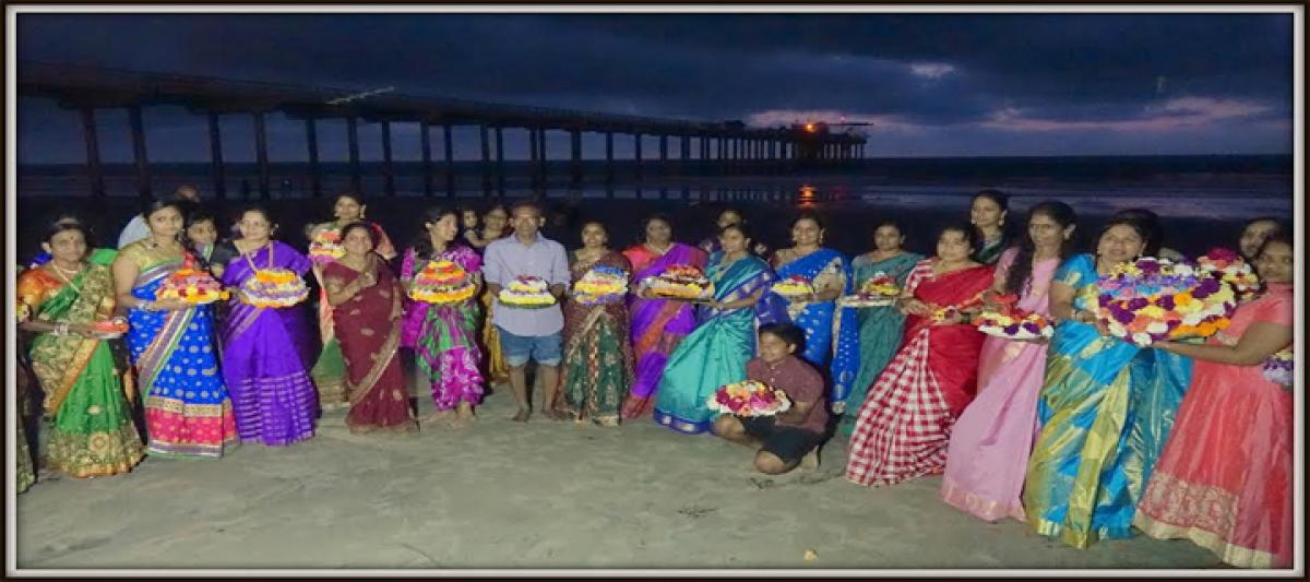 San Diego Telanganiites celebrate Bathukamma festival